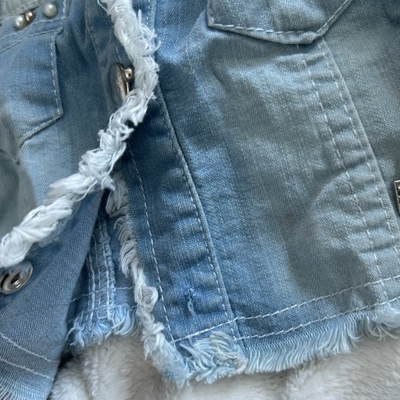 Miss Ebita Girls Embellished Denim Jacket Size 3 Y - Picture 3 of 7